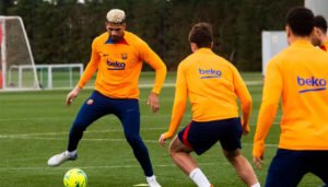 araujo training fc barcelona