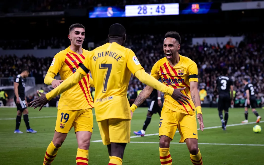 FC Barcelona Real Madrid Clasico Ferran Torres Ousmane Dembele Aubameyang