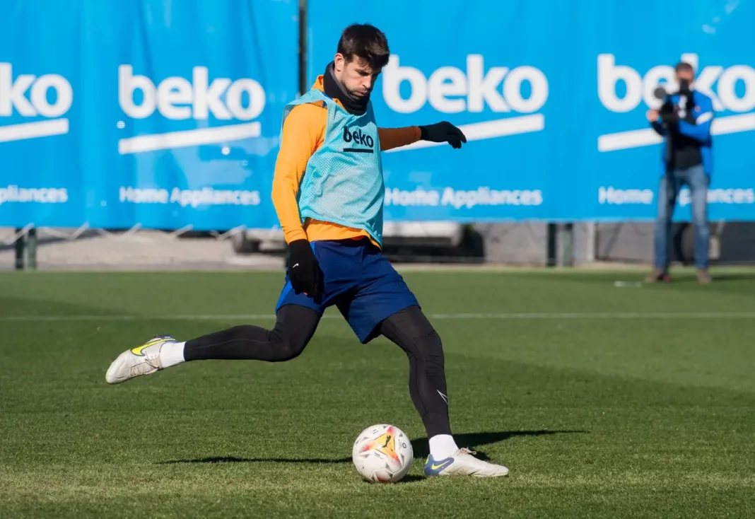 Gerard Pique FC Barcelona Training