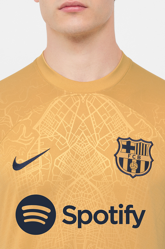 FC Barcelona Away Shirt Auswärtstrikot 2022-23 Gold