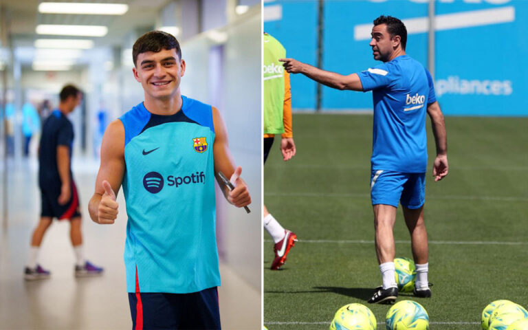 Trainingsauftakt-FC-Barcelona-Pedri-Xavi-Barca
