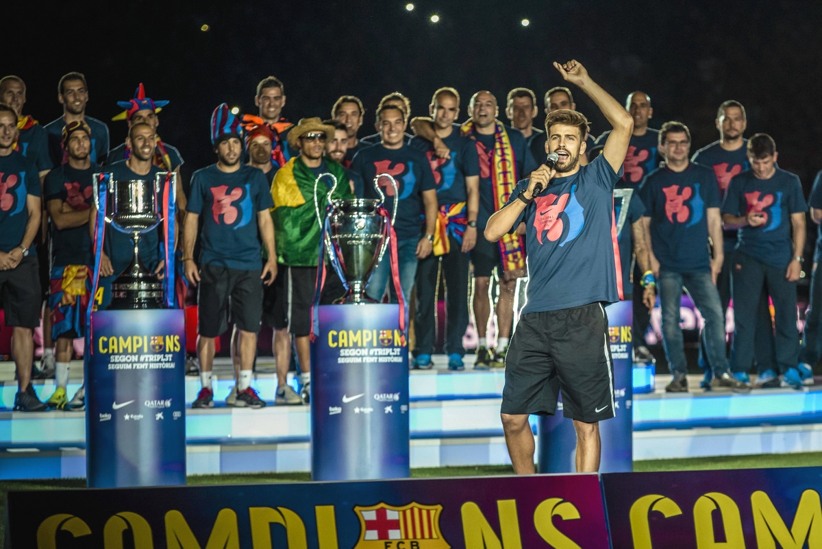 FC Barcelona Pique Triple Treble