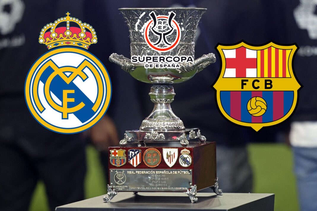 Clasico-Real-Madrid-FC-Barcelona-Finale-Supercopa-de-Espana-spanischer-Supercup-Pokal
