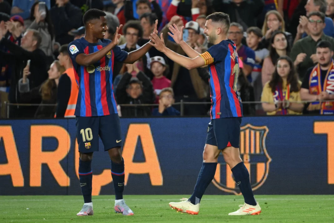 FC Barcelona Ansu Fati Jordi Alba