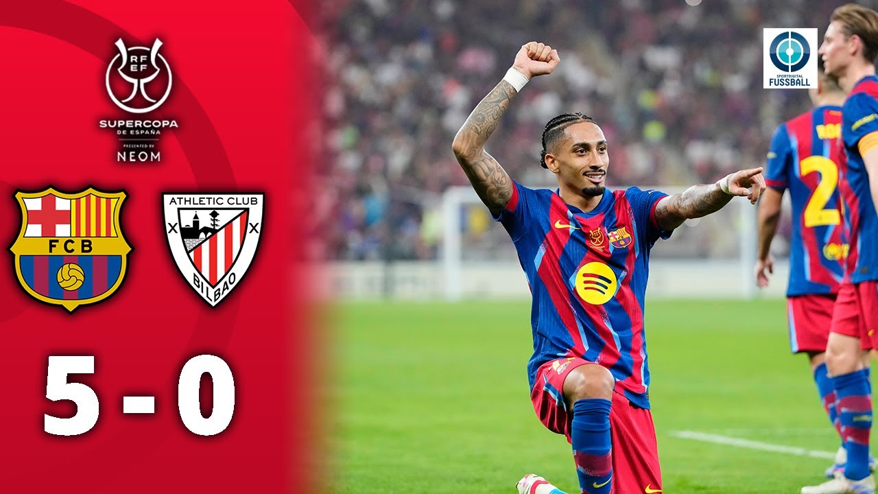 Highlights-FC-Barcelona-5-0-Athletic-Club-Als-w-re-es-die-erste-Pokal-Runde